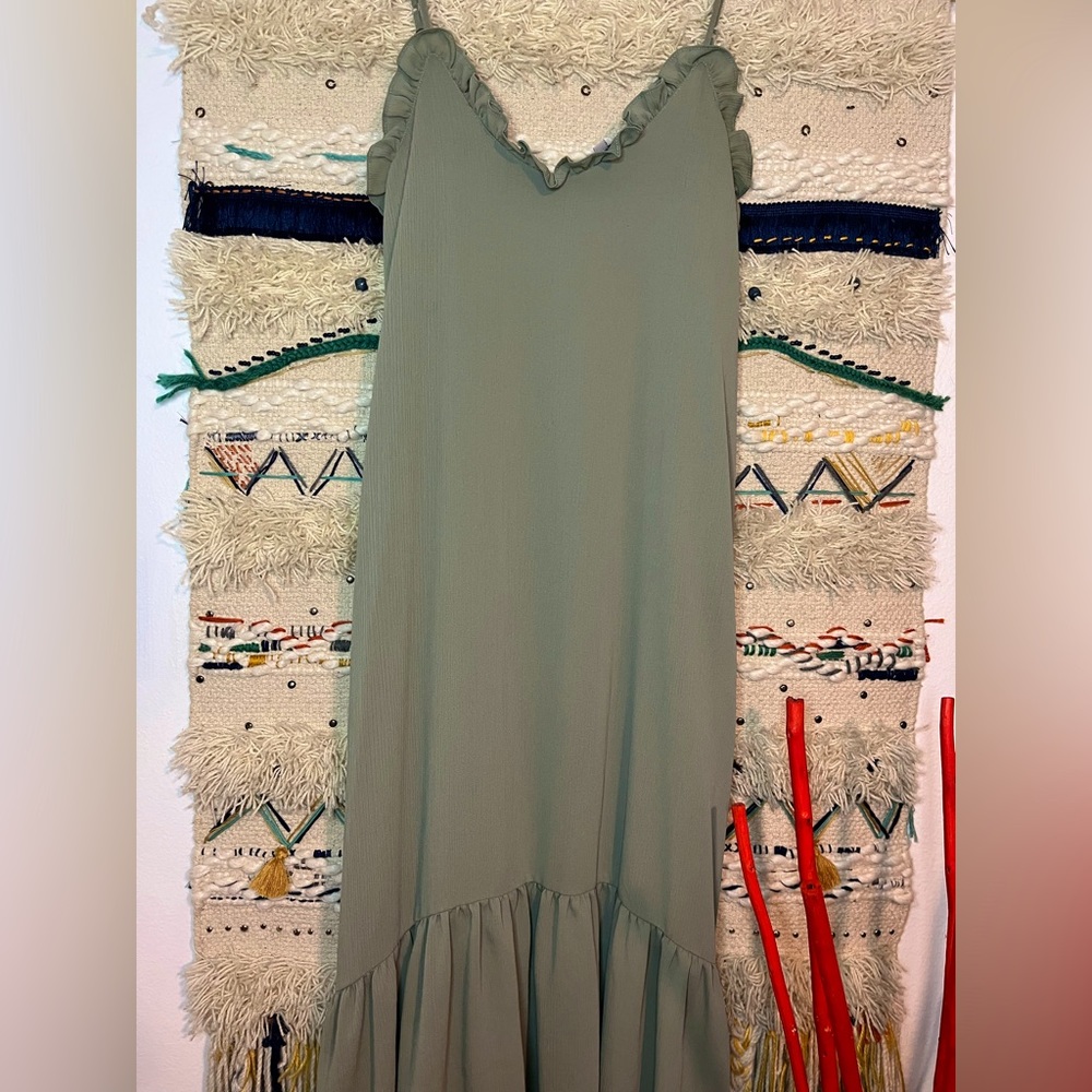 Light green long dress